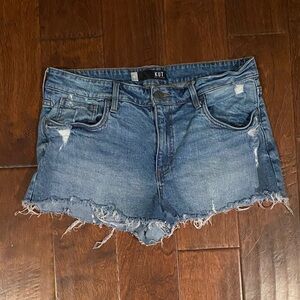 Kut from the Kloth Distressed Blue Jean Shorts